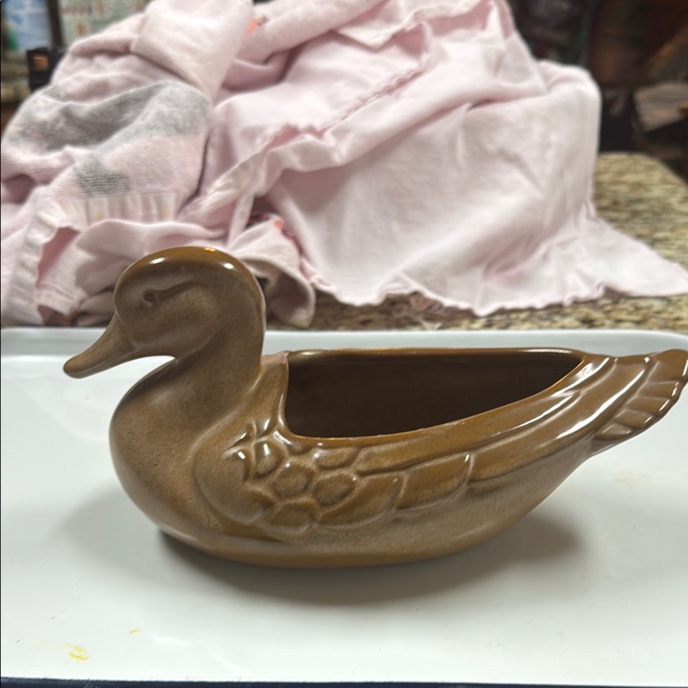 Frankoma Brown Duck Planter